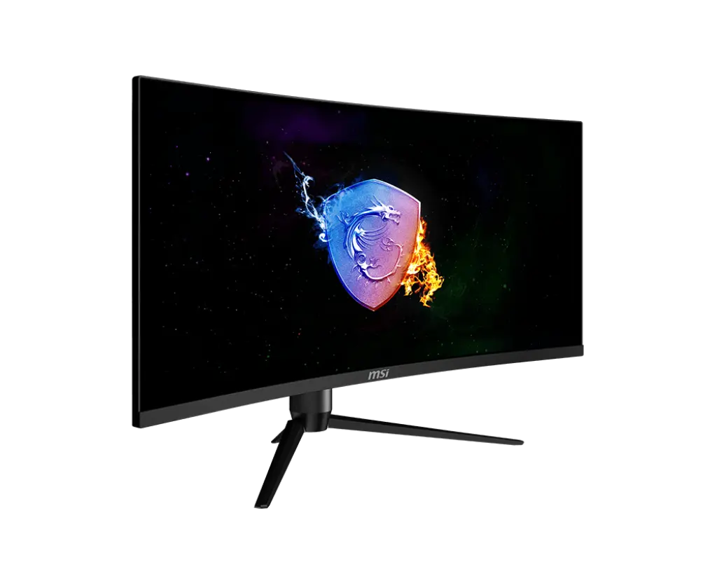 MSI MAG342CQR 34 Curved Gaming Monitor Left Side.webp