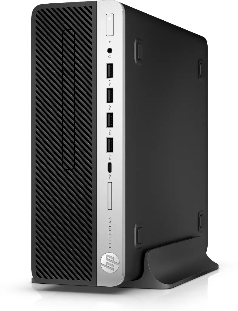 HP EliteDesk 705 G4 AMD Ryzen™ Standing Back Side.webp